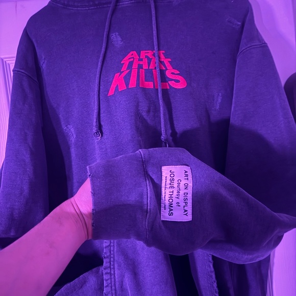 Gallery Dept Black Hoodie with Red Graphic - Picture 1 of 4